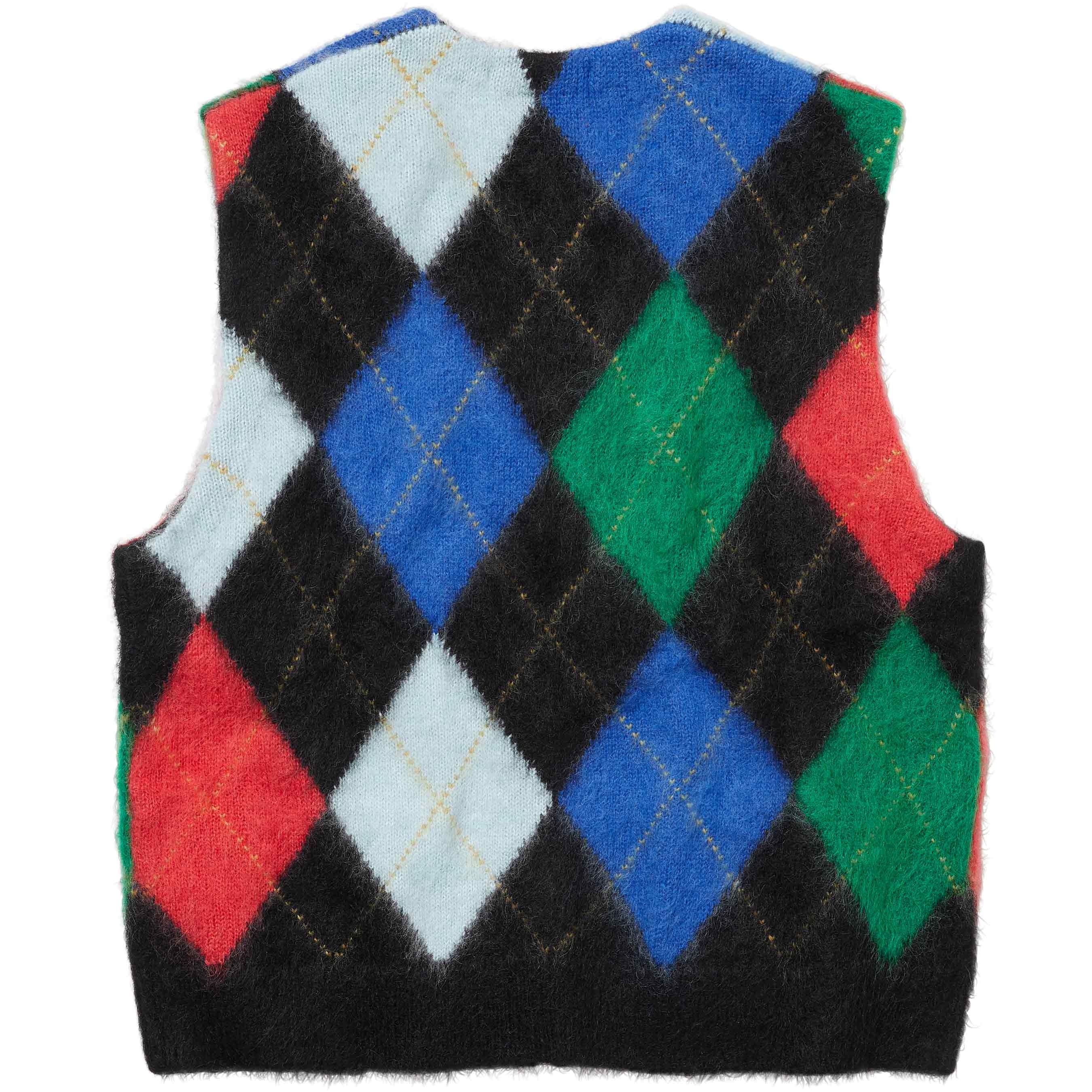 Brushed Argyle Zip Up Vest view 5